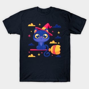 Halloween Witch Kitty T-Shirt